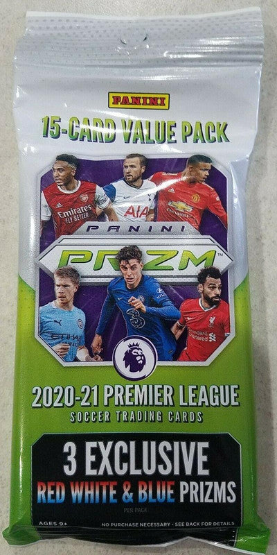 2020/21 Panini Prizm Premier League Soccer Jumbo Value Pack (Red White & Blue Prizms)