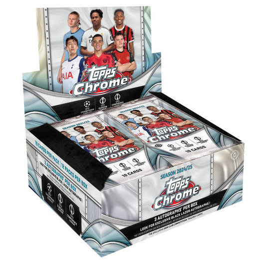 2024/25 Topps Chrome UEFA Club Competitions Soccer Hobby Jumbo Box