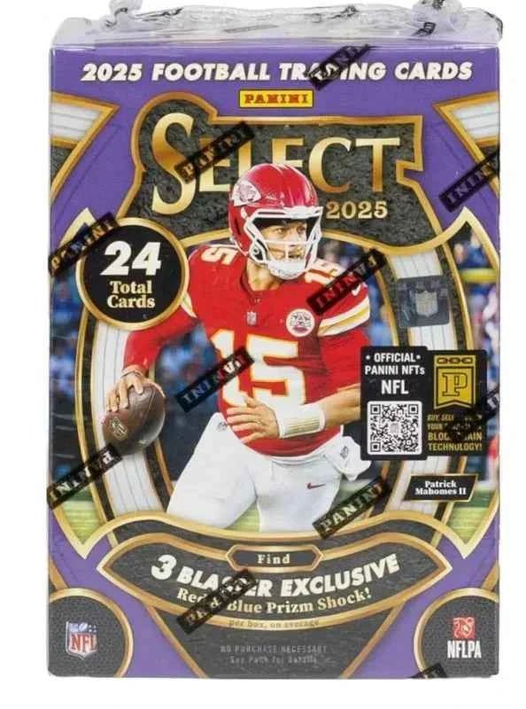 2025 Panini Select Football Blaster Box (Red & Blue Shock Parallels) (SALE) - CardVault Store