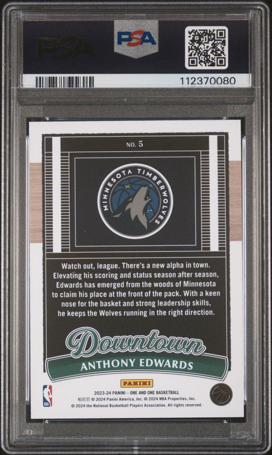 2023 Panini One And One Downtown Anthony Edwards PSA 10