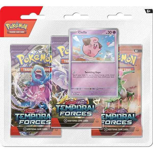 Pokemon Scarlet and Violet: Temporal Forces 3 Pack Blister (Cleffa)