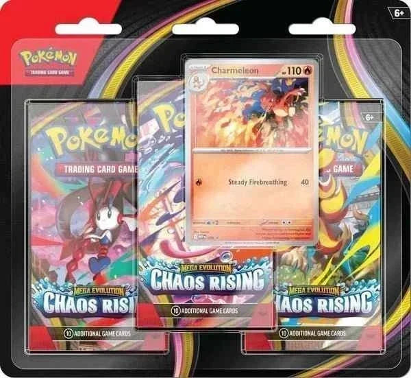 Pokemon TCG: Mega Evolution - Chaos Rising 3-Pack Blister (Charmeleon)